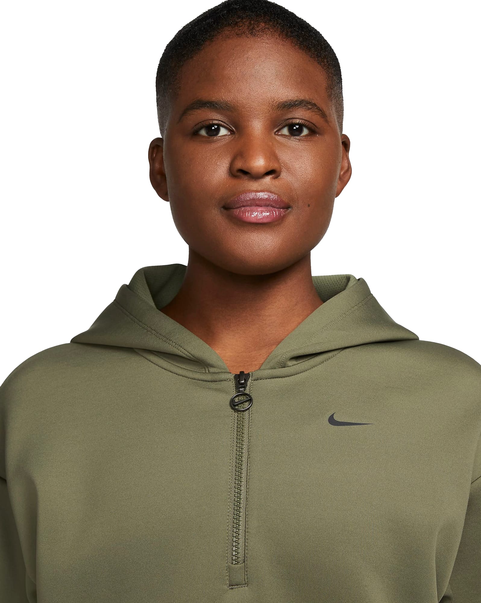 Nike Dri FIT Women s Graphic 1 2 Zip Training Hoodie Medium